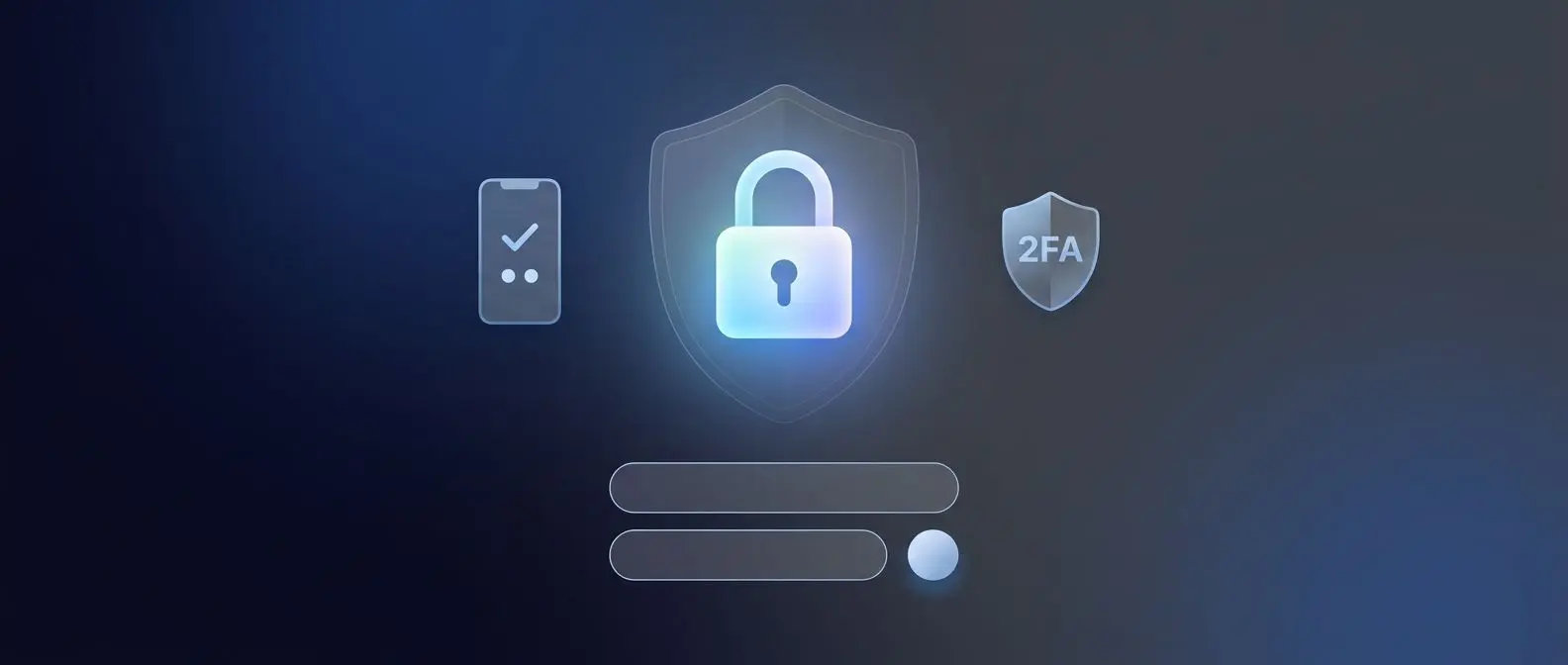 Banner con icono de candado y autenticación para acceso seguro a cuenta online
