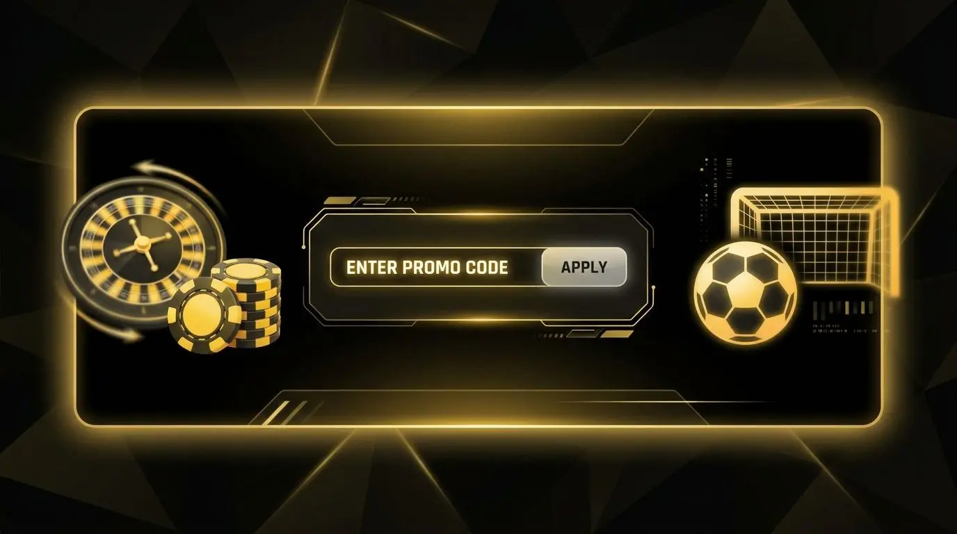 Ilustración genérica de código promocional en casa de apuestas online