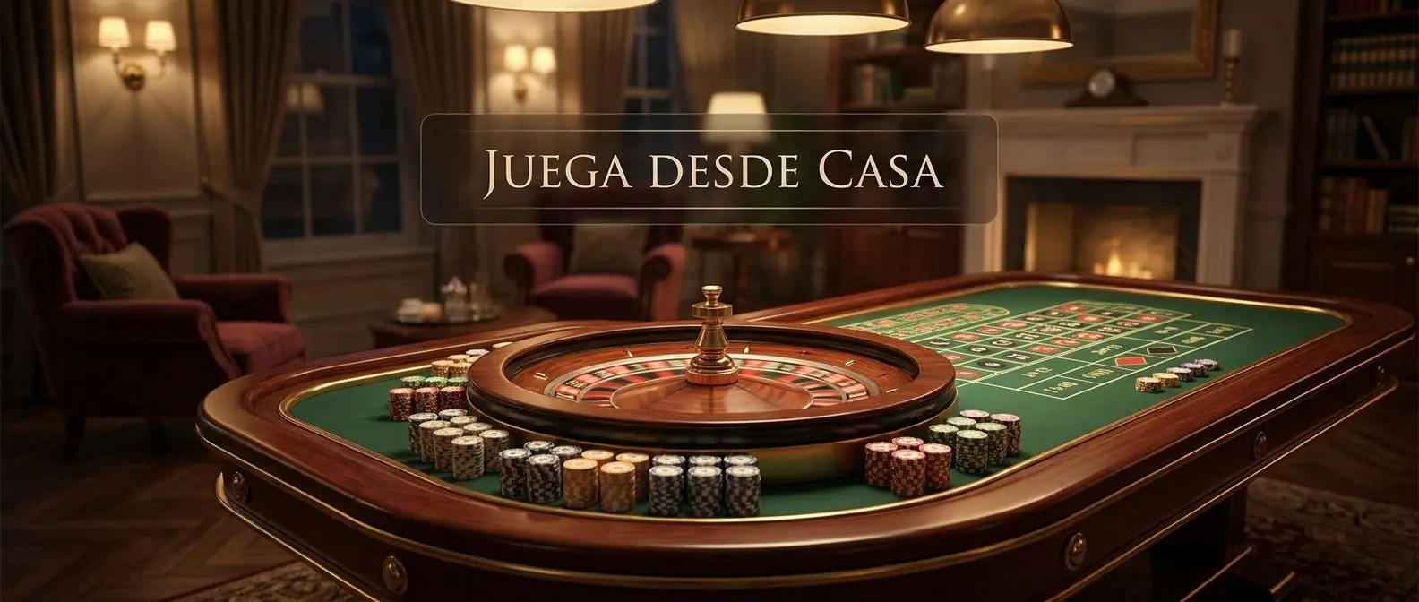 Mesa de ruleta online de Bwin con rueda girando en ambiente tipo casino en casa
