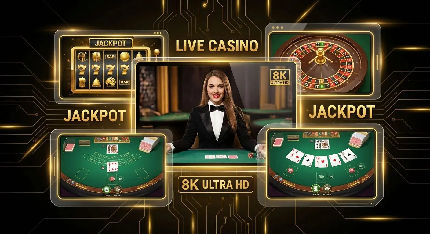 Collage de categorías de juegos de bwin casino: tragaperras, ruleta, blackjack, póker y casino en vivo