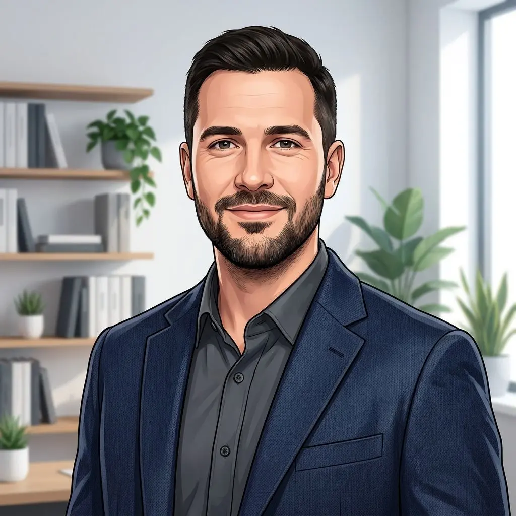 Retrato profesional del autor de la guía de registro