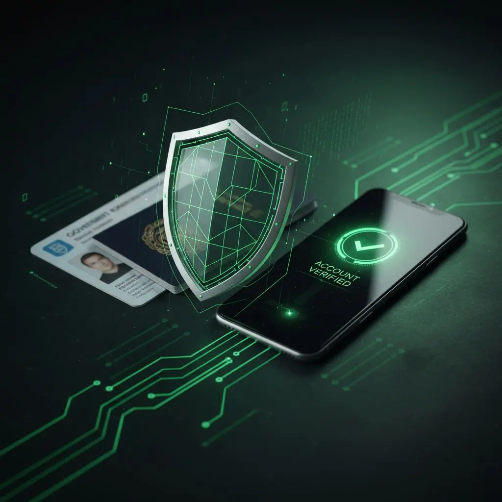 Concepto de seguridad de cuenta y verificación de identidad online